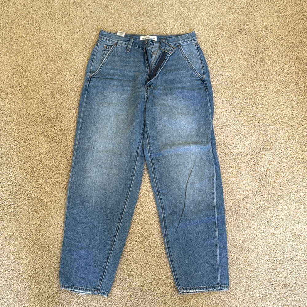 Denim forum c’est chic high rise straight jeans